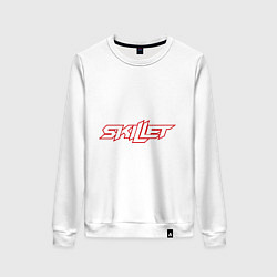 Свитшот хлопковый женский Skillet, цвет: белый