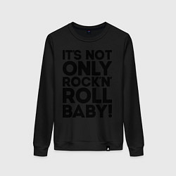 Свитшот хлопковый женский Its not only rockn roll, цвет: черный