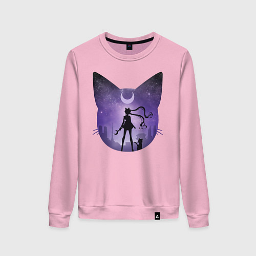 Женский свитшот Pretty Soldier Sailor Moon / Светло-розовый – фото 1