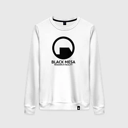 Свитшот хлопковый женский Black Mesa: Research Facility, цвет: белый