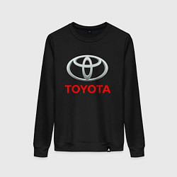 Свитшот хлопковый женский TOYOTA, цвет: черный