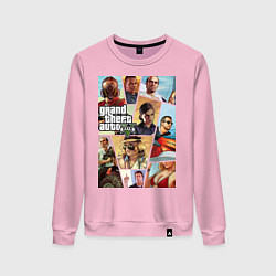 Свитшот хлопковый женский GTA 5: Stories, цвет: светло-розовый