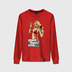 Свитшот хлопковый женский GTA V: Selfie, цвет: красный