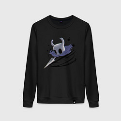 Свитшот хлопковый женский Hollow Knight, цвет: черный
