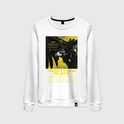 Свитшот хлопковый женский TOP: TRENCH, цвет: белый