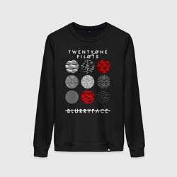 Свитшот хлопковый женский TOP: Blurryface, цвет: черный