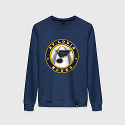 Свитшот хлопковый женский St Louis Blues, цвет: тёмно-синий
