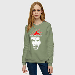 Свитшот хлопковый женский SAMURAI KEANU REEVES, цвет: авокадо — фото 2