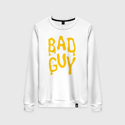 Свитшот хлопковый женский Bad Guy, цвет: белый