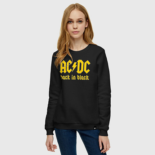 Женский свитшот ACDC BACK IN BLACK / Черный – фото 3