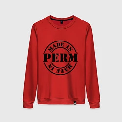 Свитшот хлопковый женский Made in Perm, цвет: красный