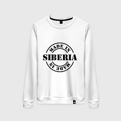 Свитшот хлопковый женский Made in Siberia, цвет: белый