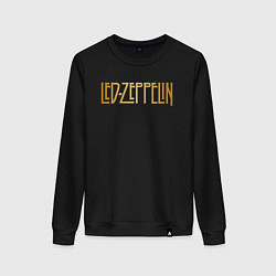 Свитшот хлопковый женский Led Zeppelin, цвет: черный