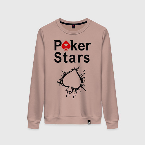 Женский свитшот Poker Stars / Пыльно-розовый – фото 1