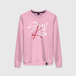 Свитшот хлопковый женский Stray Kids, цвет: светло-розовый