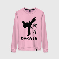 Свитшот хлопковый женский Karate craftsmanship, цвет: светло-розовый