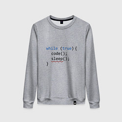 Свитшот хлопковый женский Code - sleep, цвет: меланж