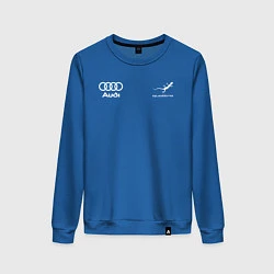 Свитшот хлопковый женский Audi Quattro, цвет: синий