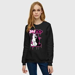 Свитшот хлопковый женский MONOKUMA, цвет: черный — фото 2