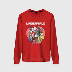 Свитшот хлопковый женский UNDERTALE, цвет: красный