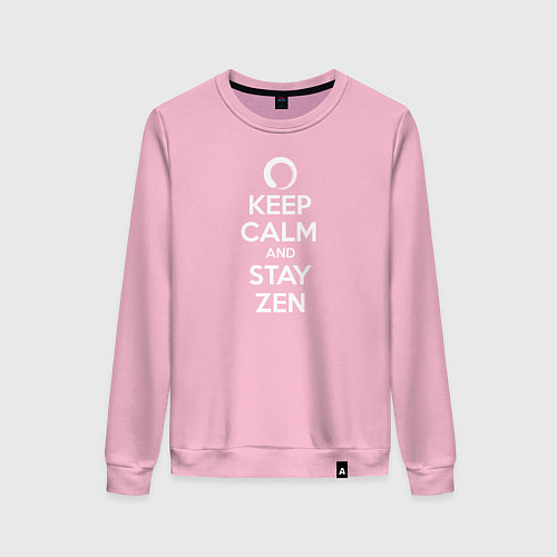 Женский свитшот Keep calm & stay Zen / Светло-розовый – фото 1