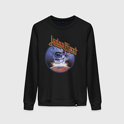 Свитшот хлопковый женский Juda Priest, цвет: черный