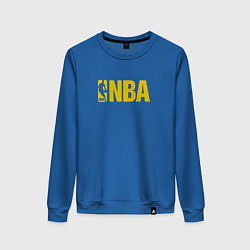Свитшот хлопковый женский NBA GOLD, цвет: синий