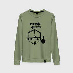 Свитшот хлопковый женский LIMP BIZKIT, цвет: авокадо