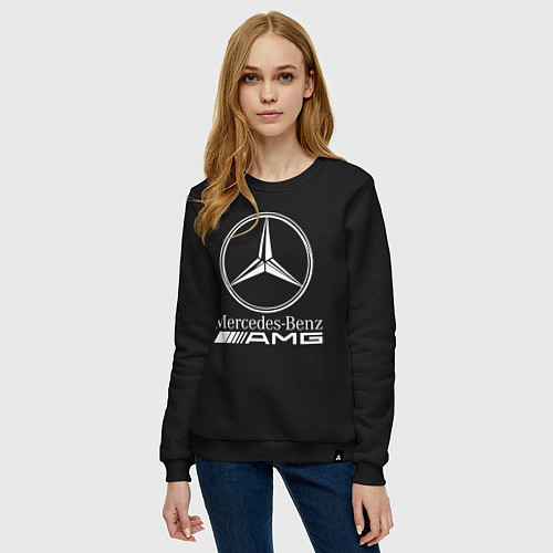 Женский свитшот MERCEDES-BENZ AMG / Черный – фото 3