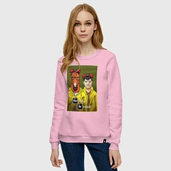 Свитшот хлопковый женский BoJack Horseman, цвет: светло-розовый — фото 2