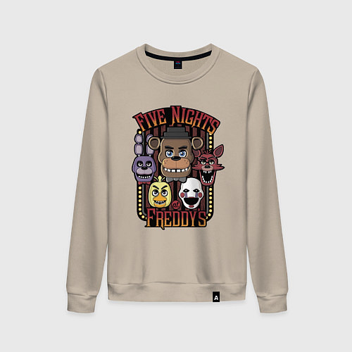 Женский свитшот FIVE NIGHTS AT FREDDYS / Миндальный – фото 1