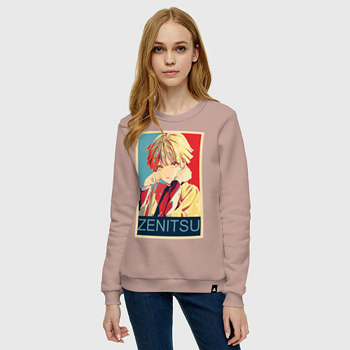 Женский свитшот Зеницу Агацума / Пыльно-розовый – фото 3