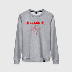 Свитшот хлопковый женский Megadeth, цвет: меланж