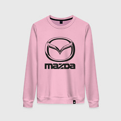 Свитшот хлопковый женский MAZDA LOGO, цвет: светло-розовый