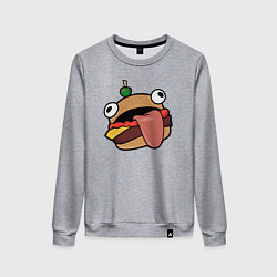 Свитшот хлопковый женский Fortnite Burger, цвет: меланж