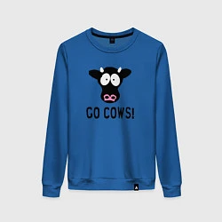 Свитшот хлопковый женский South Park Go Cows!, цвет: синий