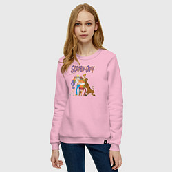 Свитшот хлопковый женский Scooby-Doo, цвет: светло-розовый — фото 2