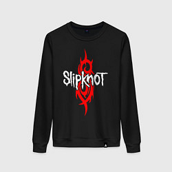 Свитшот хлопковый женский SLIPKNOT, цвет: черный