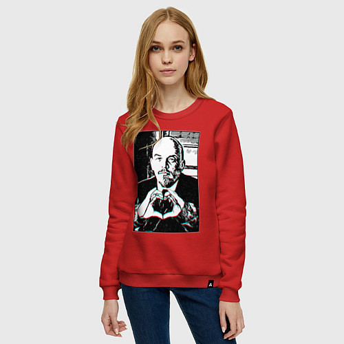 Женский свитшот Ленин Oko / Красный – фото 3