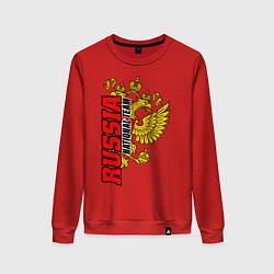 Свитшот хлопковый женский RUSSIA national team, цвет: красный