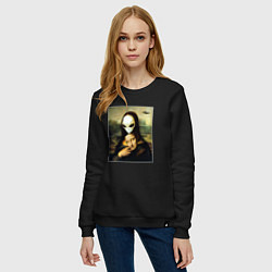 Свитшот хлопковый женский Mona Lisa, цвет: черный — фото 2