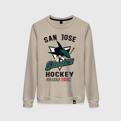 Свитшот хлопковый женский SAN JOSE SHARKS, цвет: миндальный