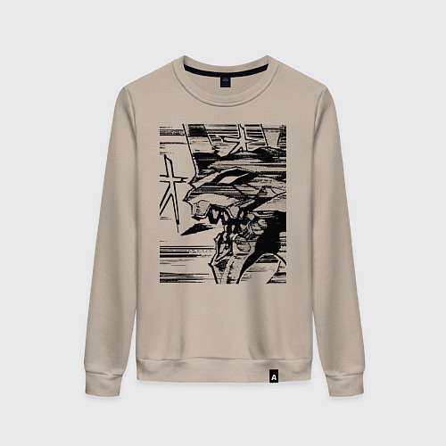 Женский свитшот Ева Евангелион / Миндальный – фото 1