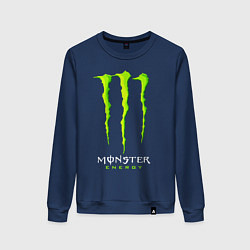 Свитшот хлопковый женский MONSTER ENERGY, цвет: тёмно-синий