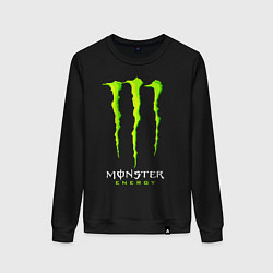 Свитшот хлопковый женский MONSTER ENERGY, цвет: черный