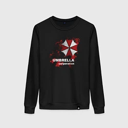 Свитшот хлопковый женский Umbrella, цвет: черный