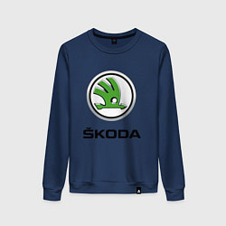 Свитшот хлопковый женский SKODA, цвет: тёмно-синий