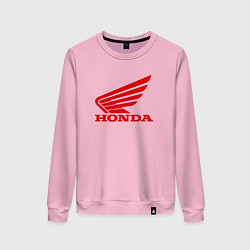 Свитшот хлопковый женский HONDA, цвет: светло-розовый
