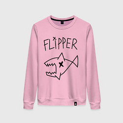 Свитшот хлопковый женский Nirvana Flipper, цвет: светло-розовый