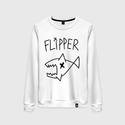 Свитшот хлопковый женский Nirvana Flipper, цвет: белый